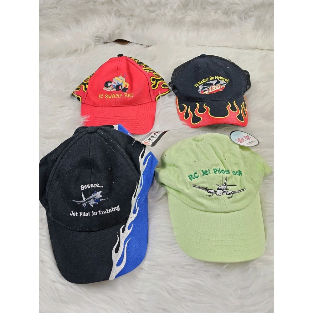 4 RC Car Jet Pilot Hat Cap Remote Control Airplane Aviation Snapback Hats